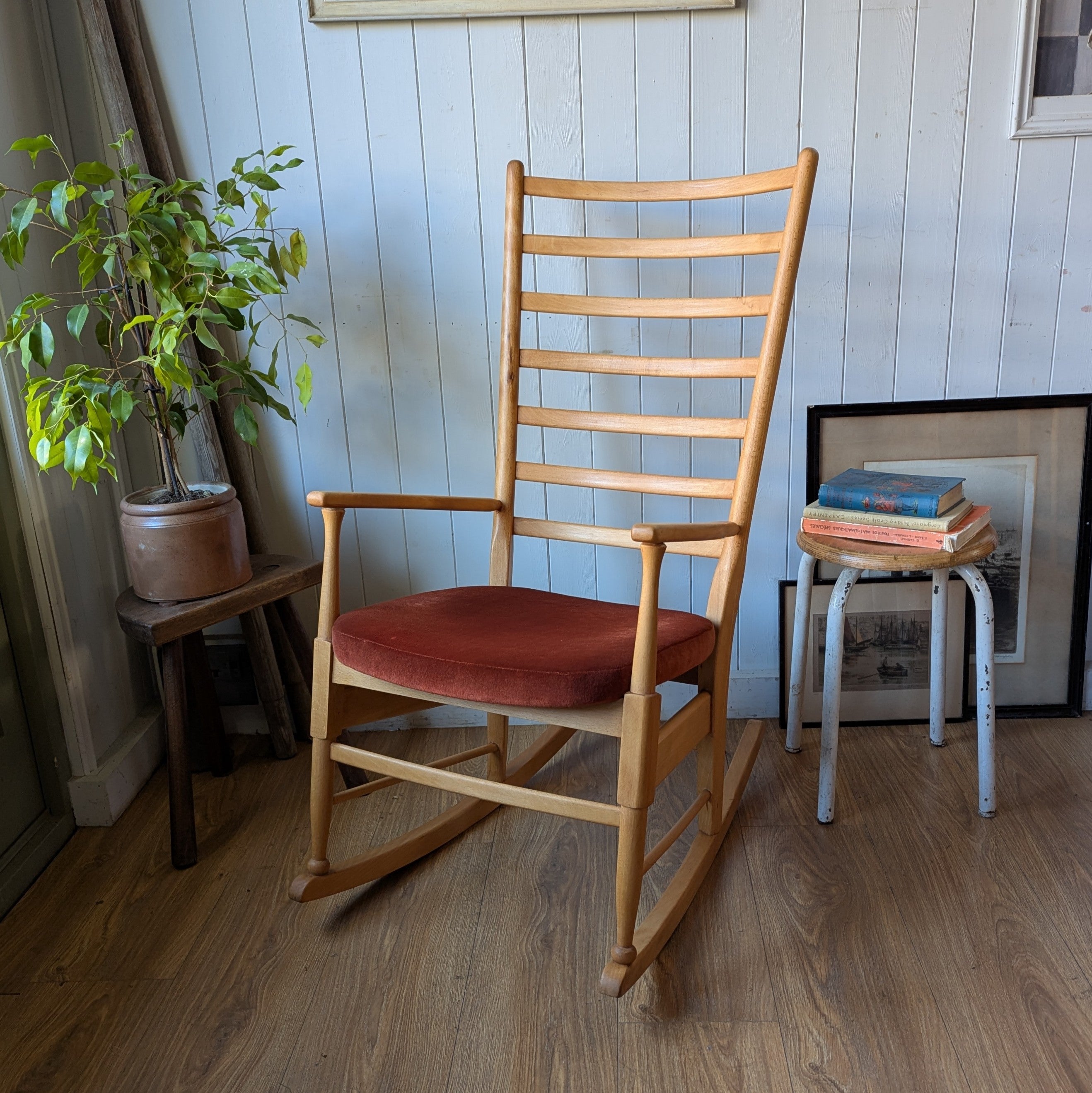 Middle Age Rocking Chair Mid Century Rocking Chair – Henry Paints Furniture