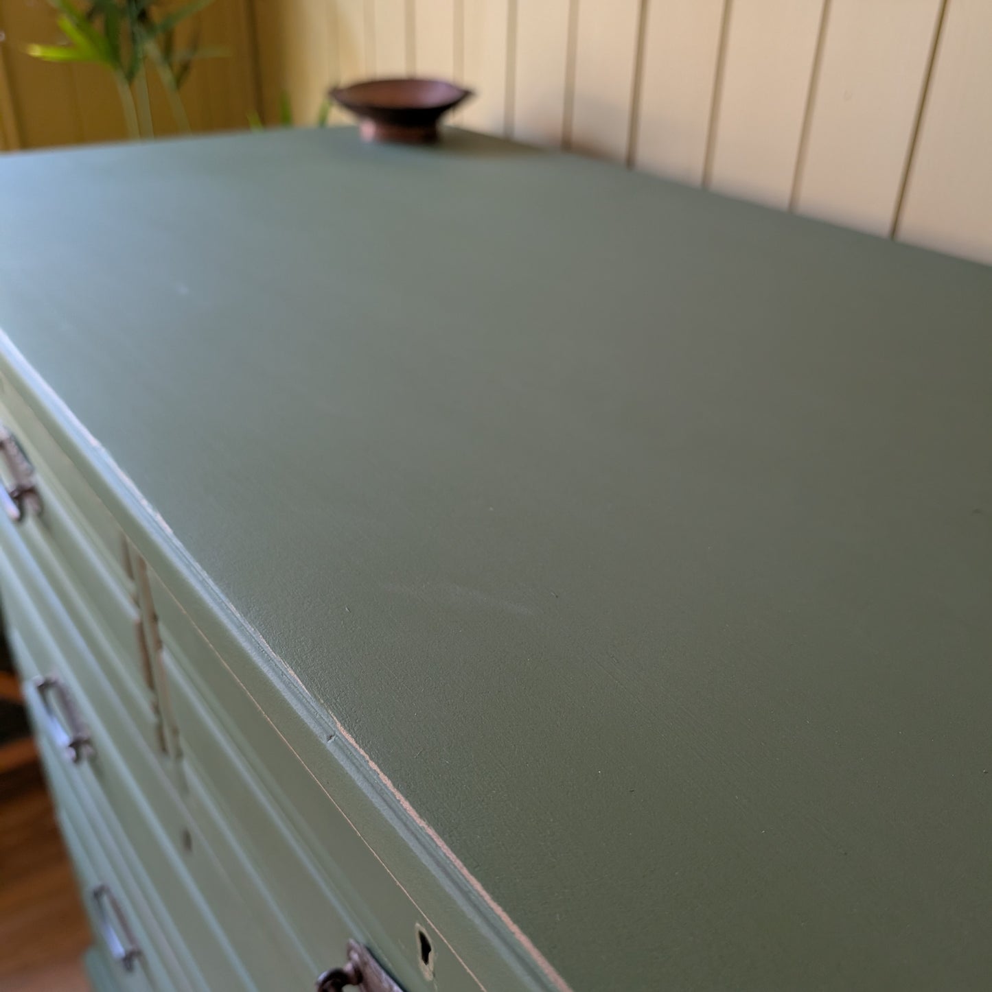 Large Painted Antique Chest of Drawers