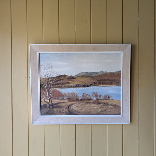 Mid Century Oil Painting "Loch of the Lowes"