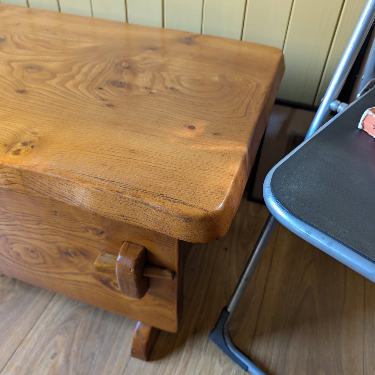 Mid Century Danish Brutalist Oak Chest