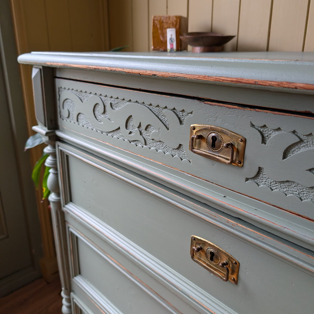 Antique French Painted Chest of Drawers