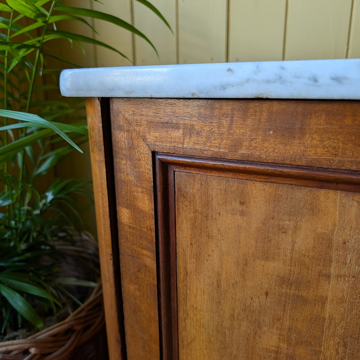 Antique Marble Top Pot Cupboard