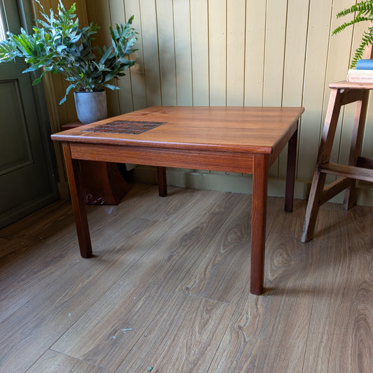 Mid Century Coffee Table with Tiled Insert