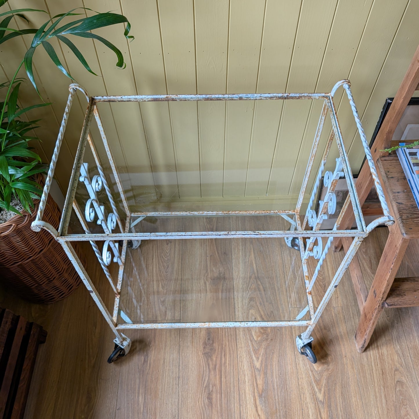 Vintage Wrought Iron Drinks Trolley