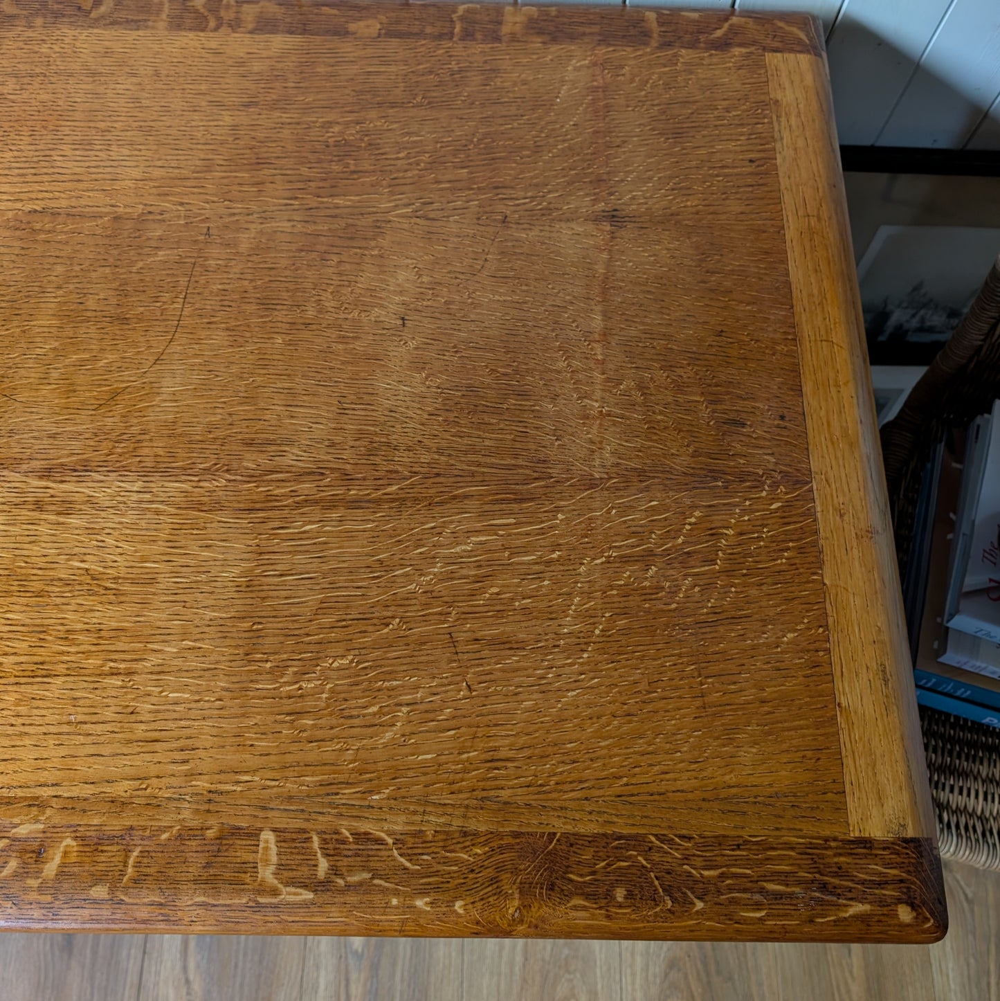 Antique Oak Pedestal Desk