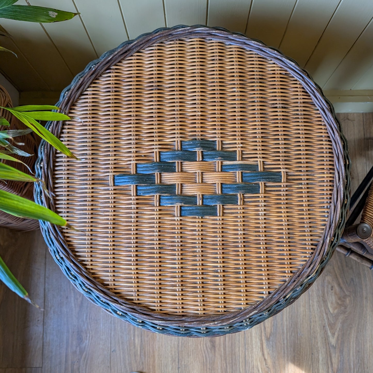 Vintage Wicker Side Table