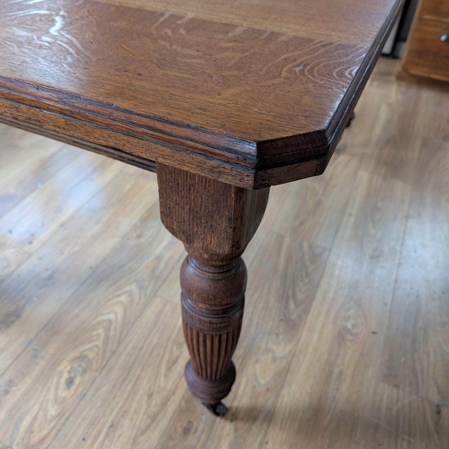 Large Victorian Oak Dining Table