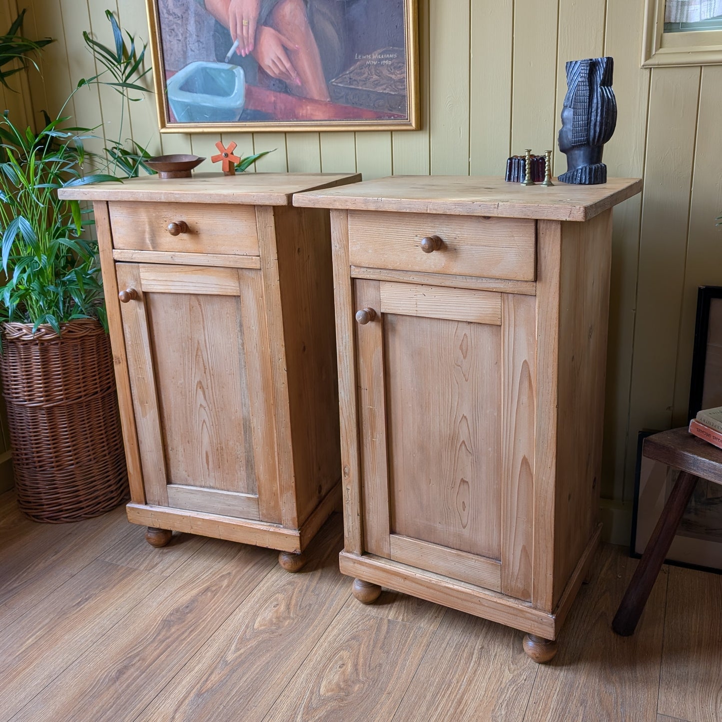 Pair of Antique French Pot Cupboards