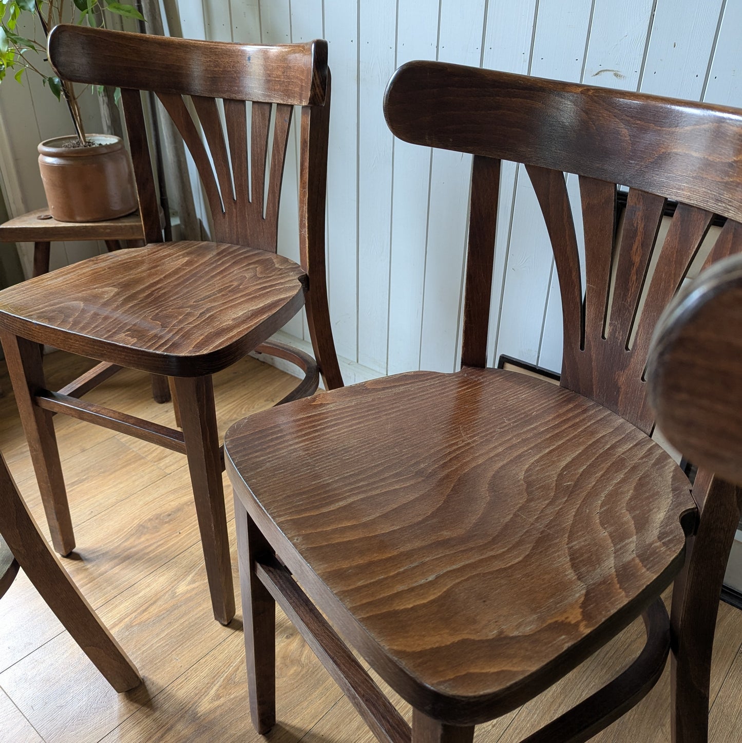 Six Vintage Belgian Bistro Chairs
