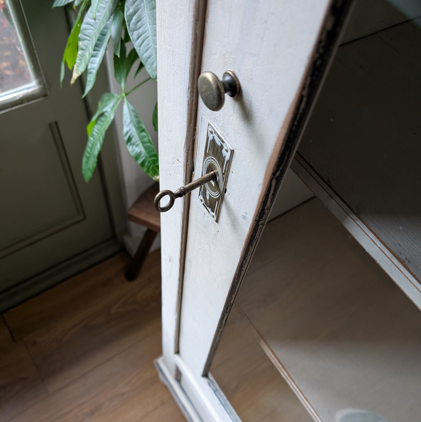Large French Antique Glazed Cupboard