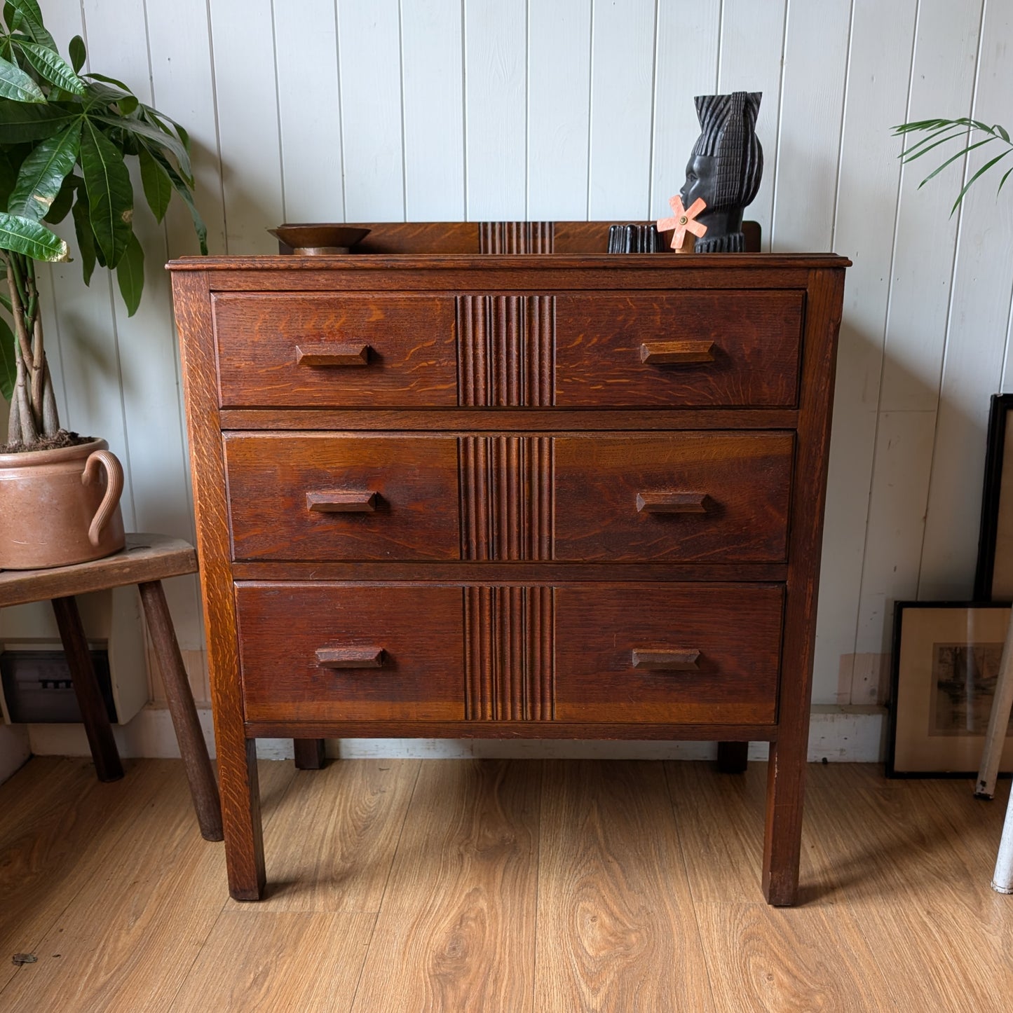 Small Antique Oak Chest of Drawers
