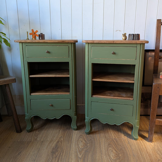 Pair of French Antique Bedside Tables
