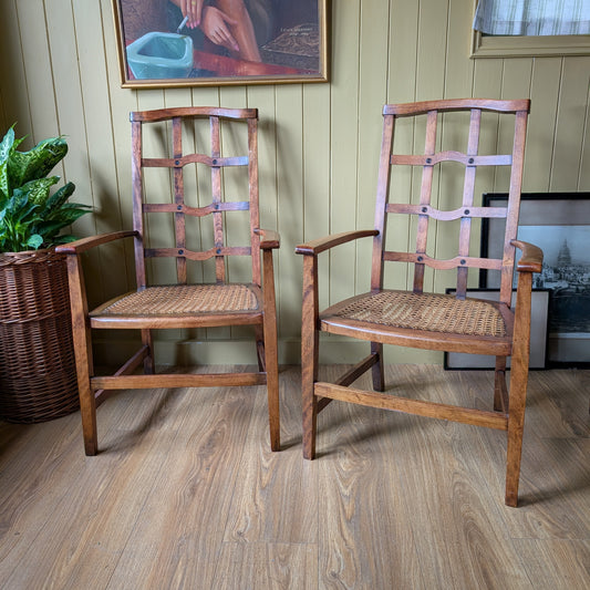 Pair of Arts and Crafts Fireside Chairs