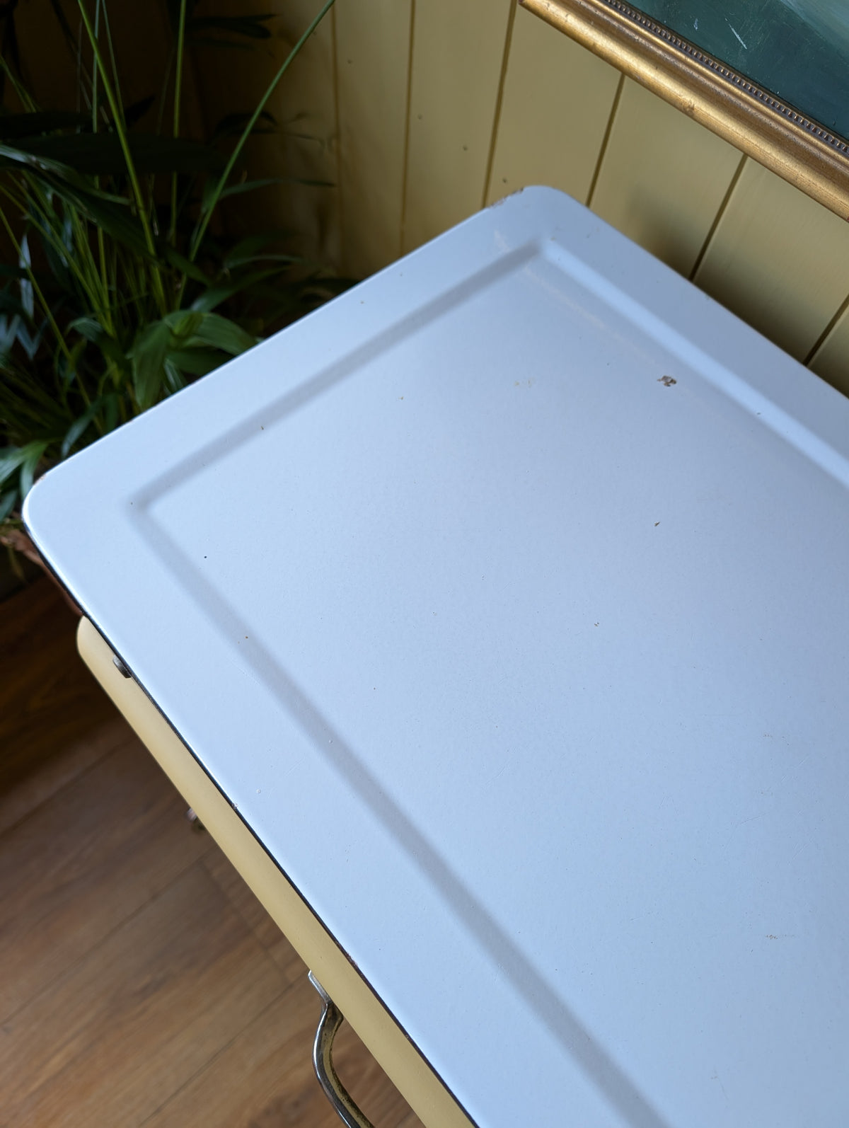 Vintage Freestanding Kitchen Cupboard with Enamel Top