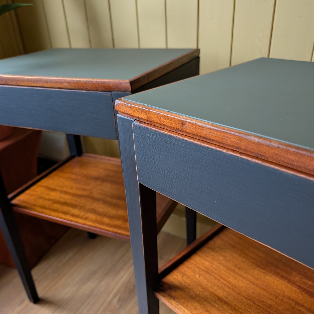 Painted Mid Century Bedside Tables