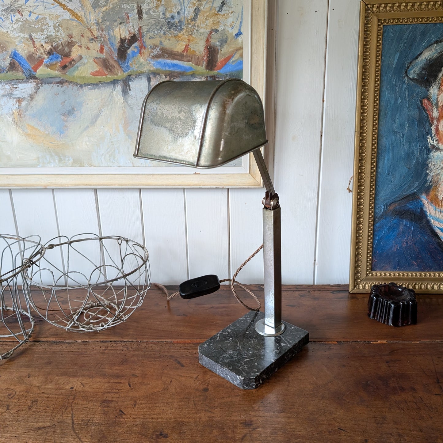 Antique French Desk Lamp