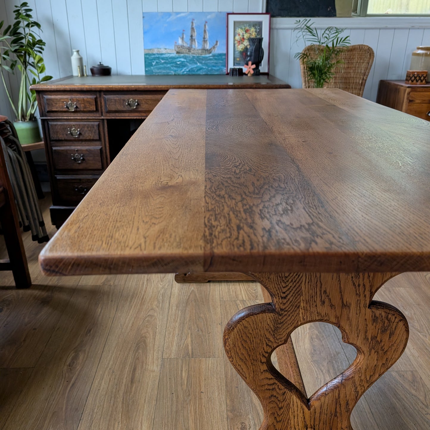 Antique Oak Refectory Table