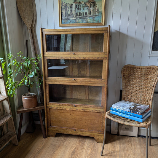 Antique Oak Barristers Bookcase