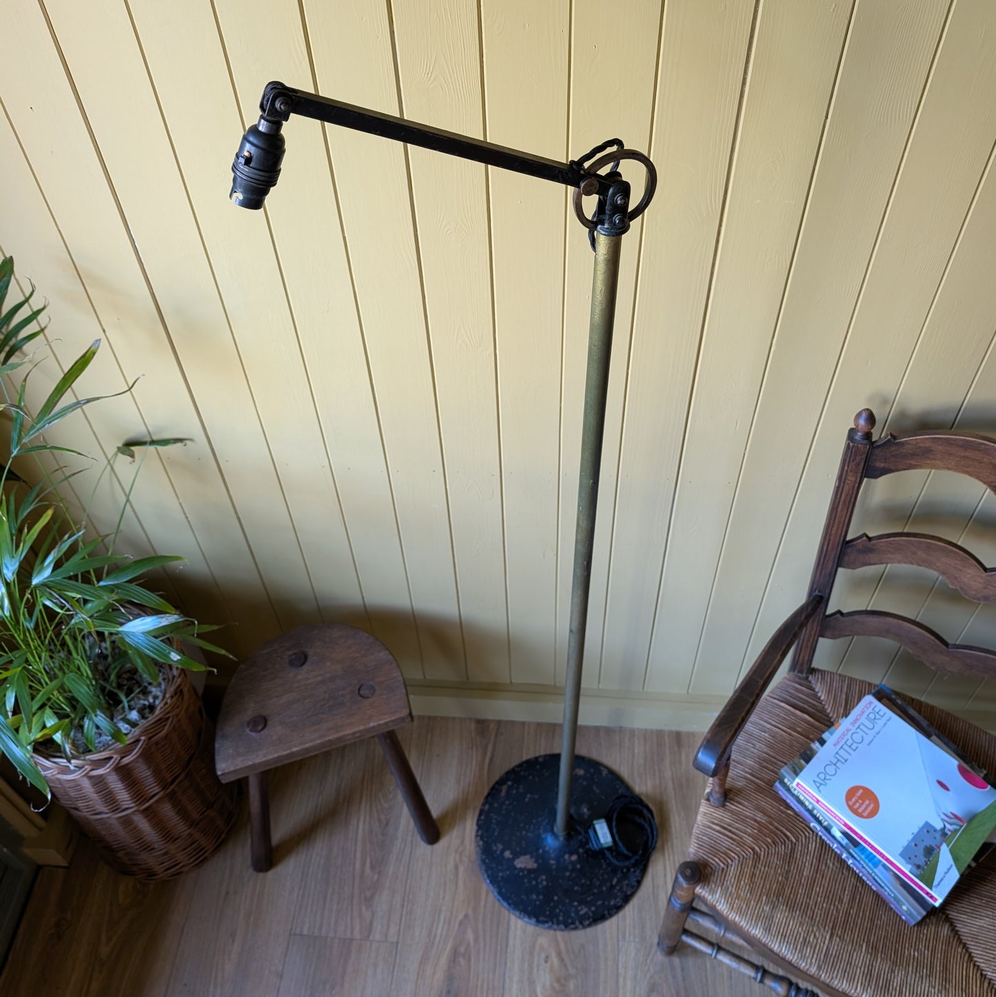 Victorian Articulated Industrial Floor Lamp