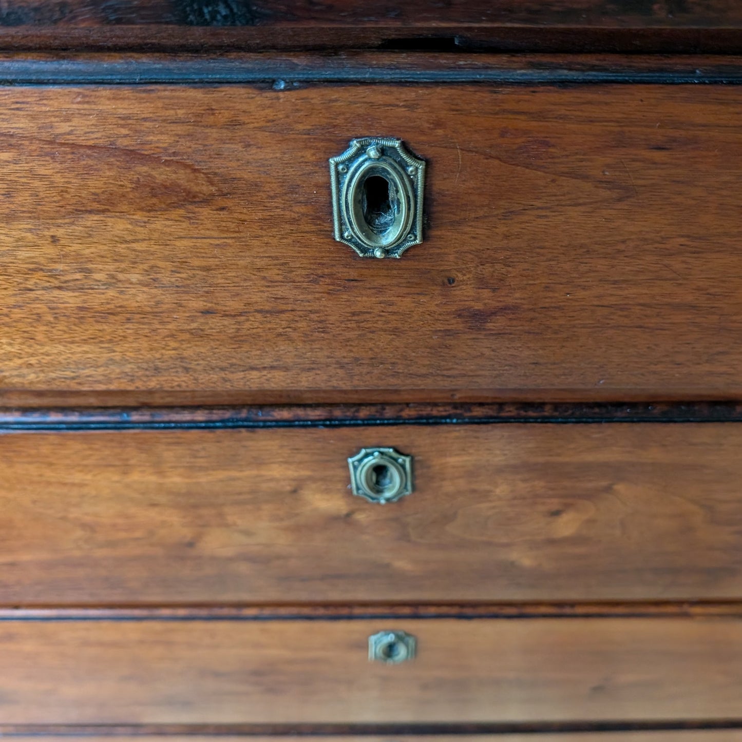 Antique Inlaid Walnut Chest of Drawers