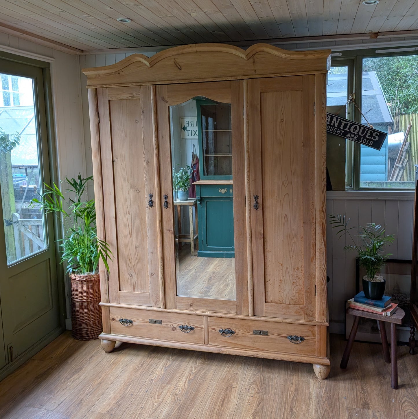 Antique Pine "Knockdown" Triple Ward