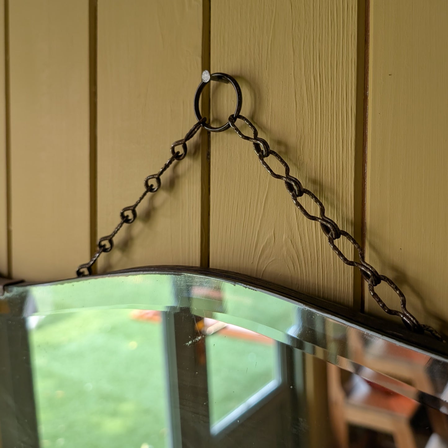Vintage Art Deco Mirror on Chain