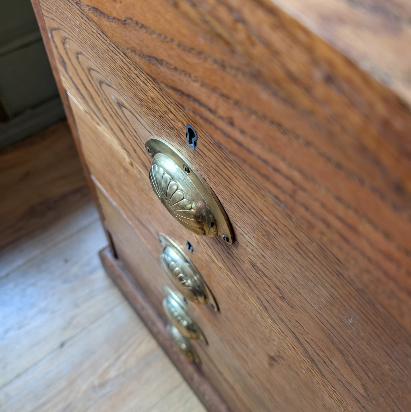 Antique Oak Twin Pedestal Desk