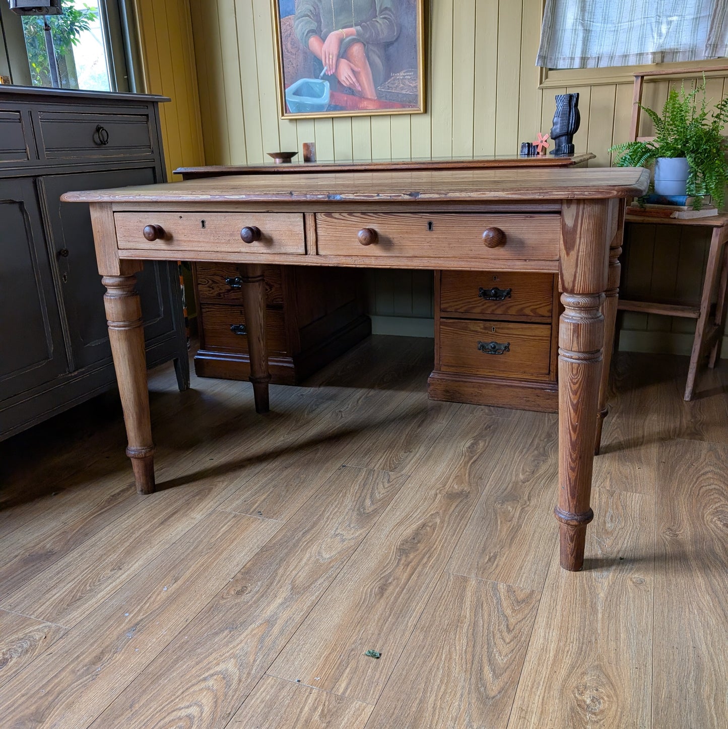 Victorian Pine Farmhouse Kitchen Table