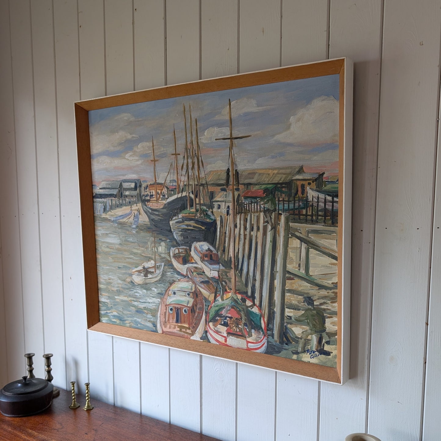 Mid Century Oil Painting "Low Tide"