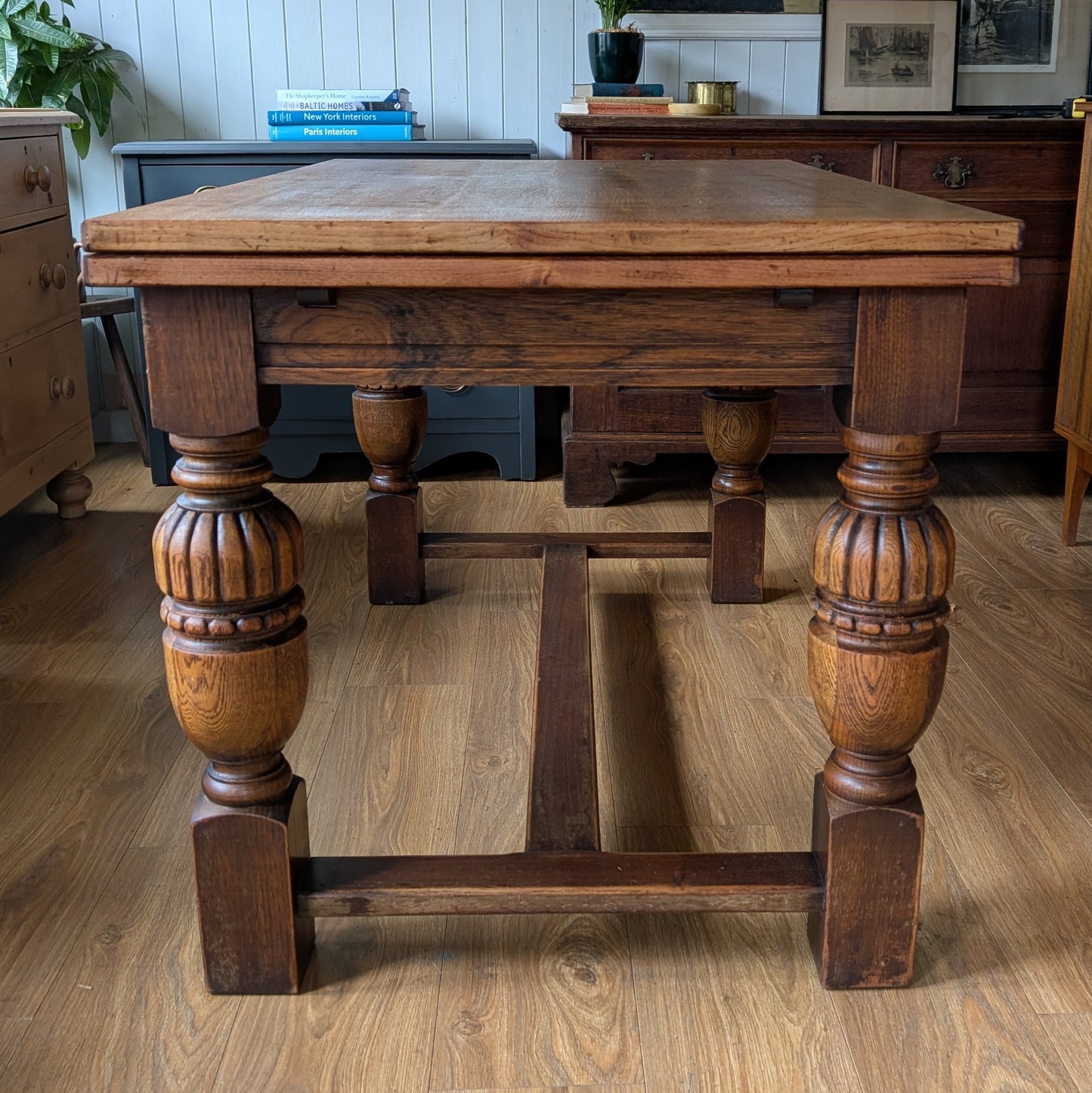 Vintage Oak Draw Leaf Table