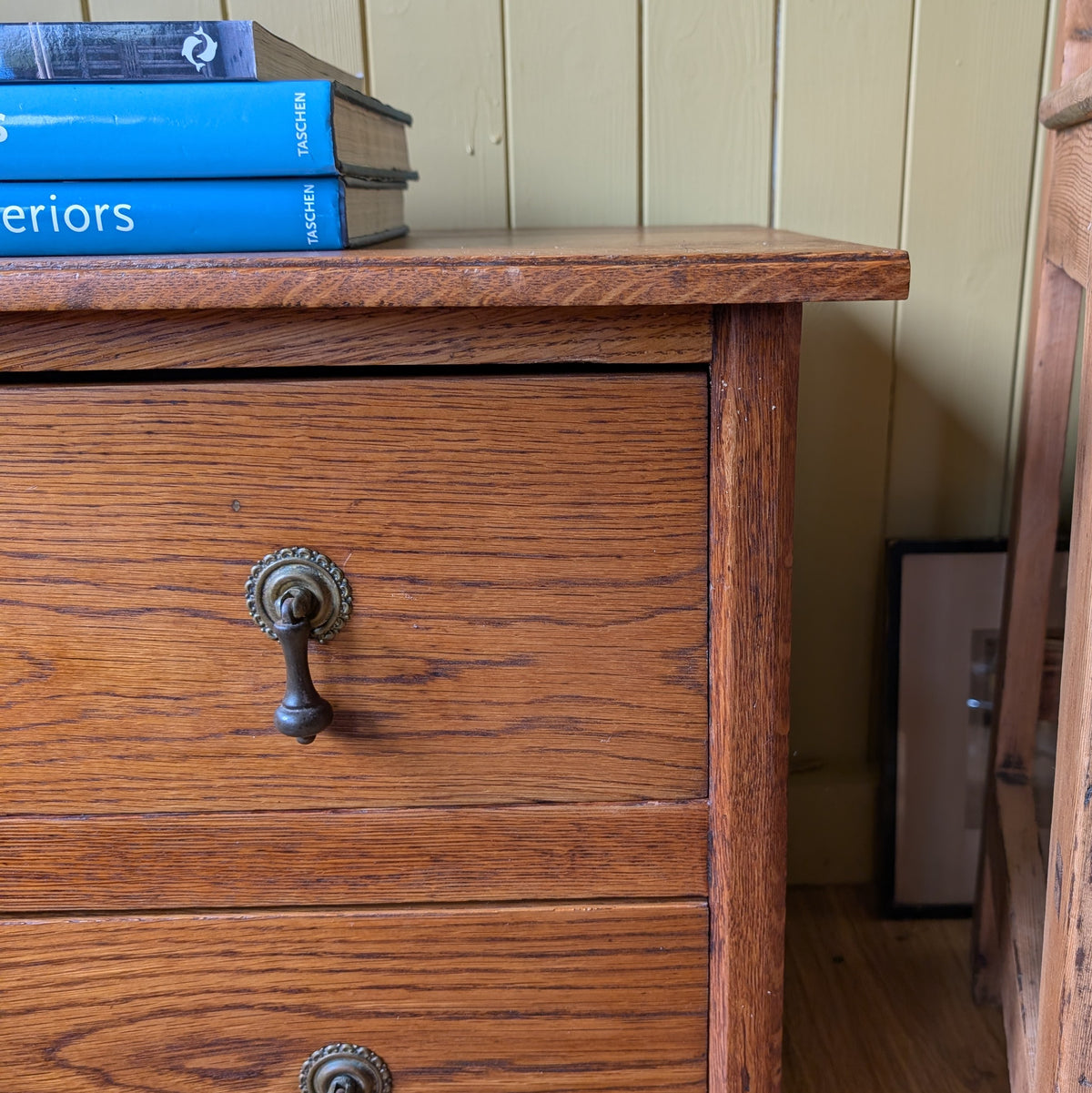 Small Low Oak Chest of Drawers