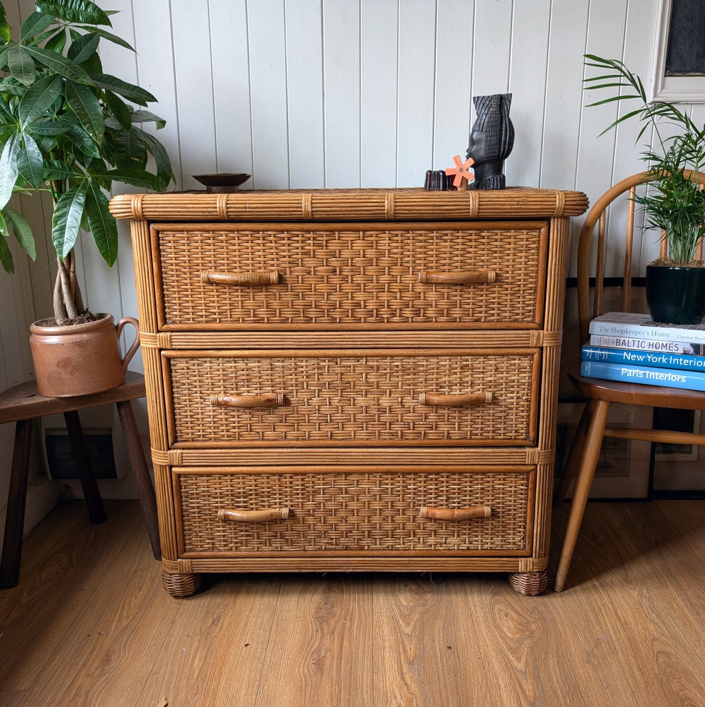 Vintage Wicker Chest of drawers