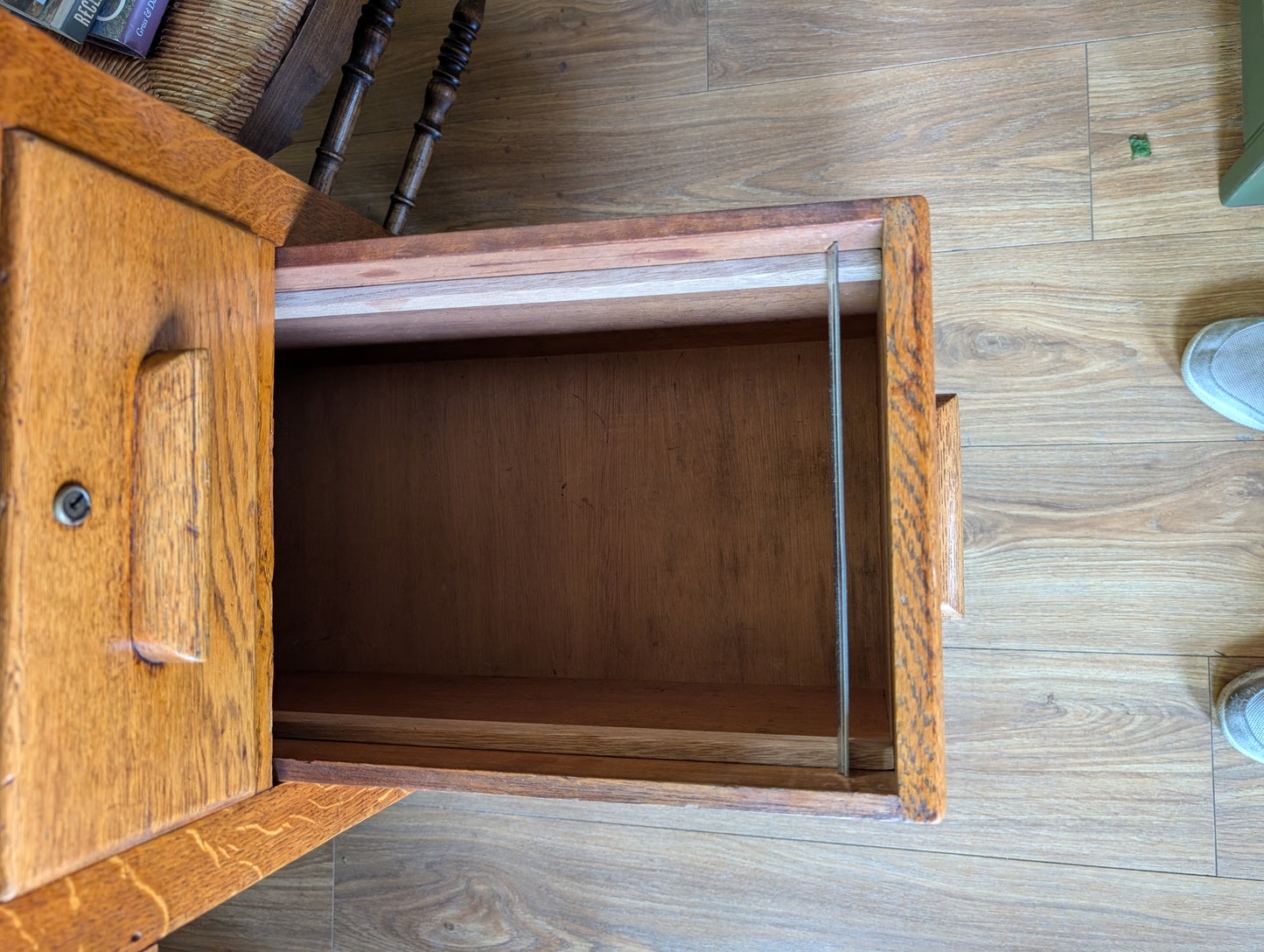 Vintage Oak Twin Pedestal Desk