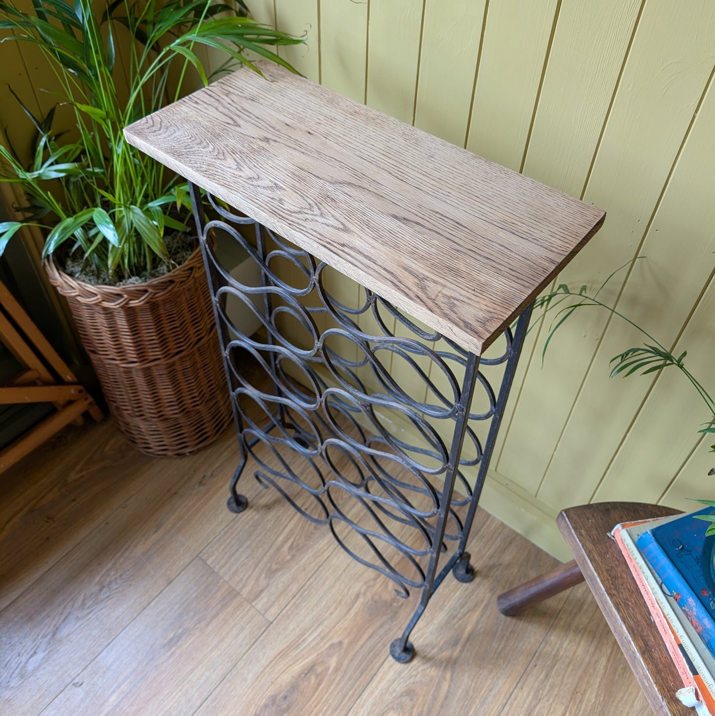 Vintage Wrought Iron Wine Rack