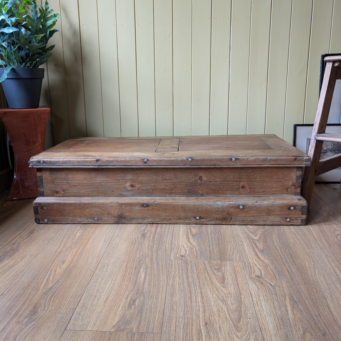 Low Antique Pine Trunk