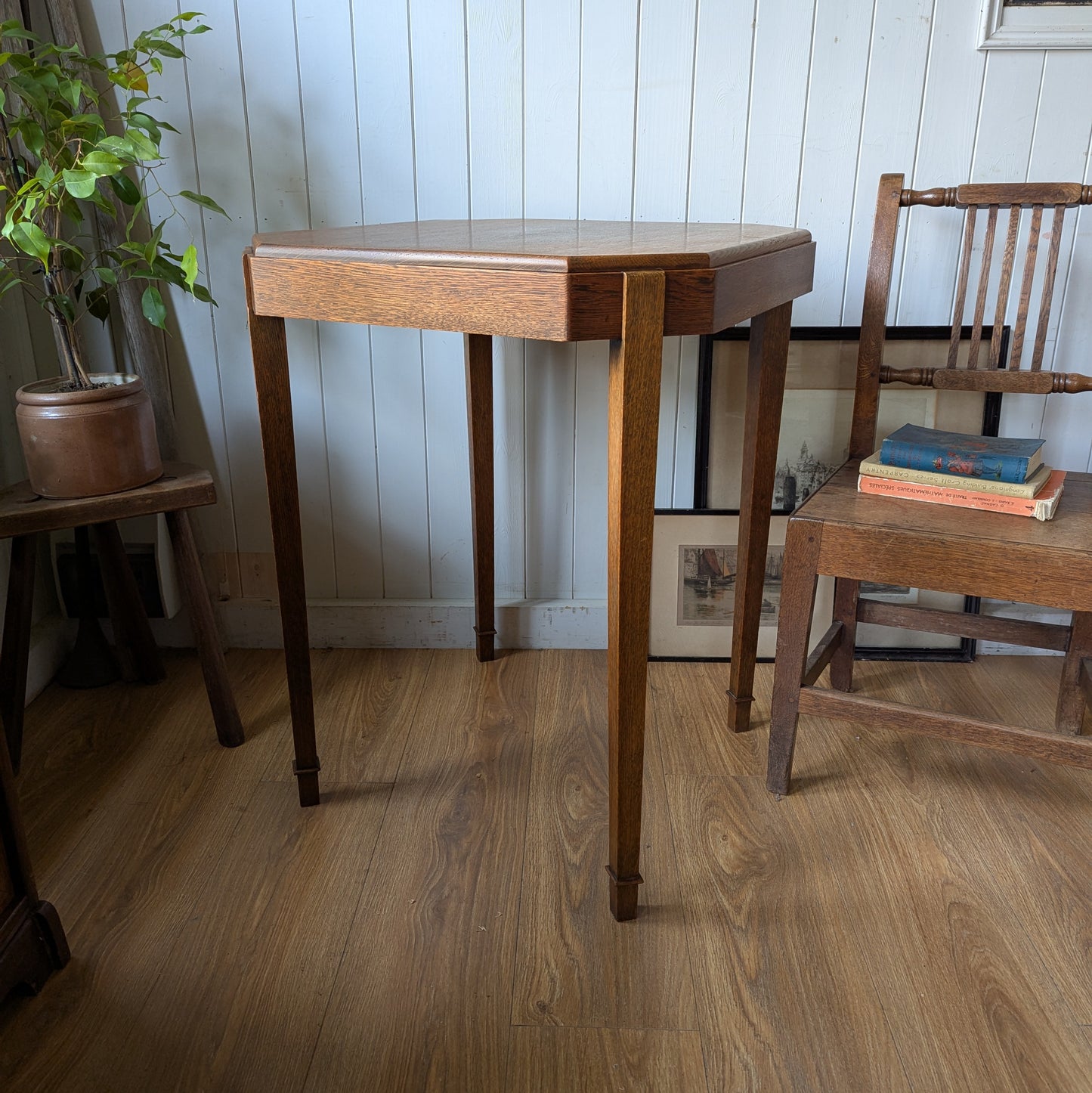 Art Deco Oak Side Table