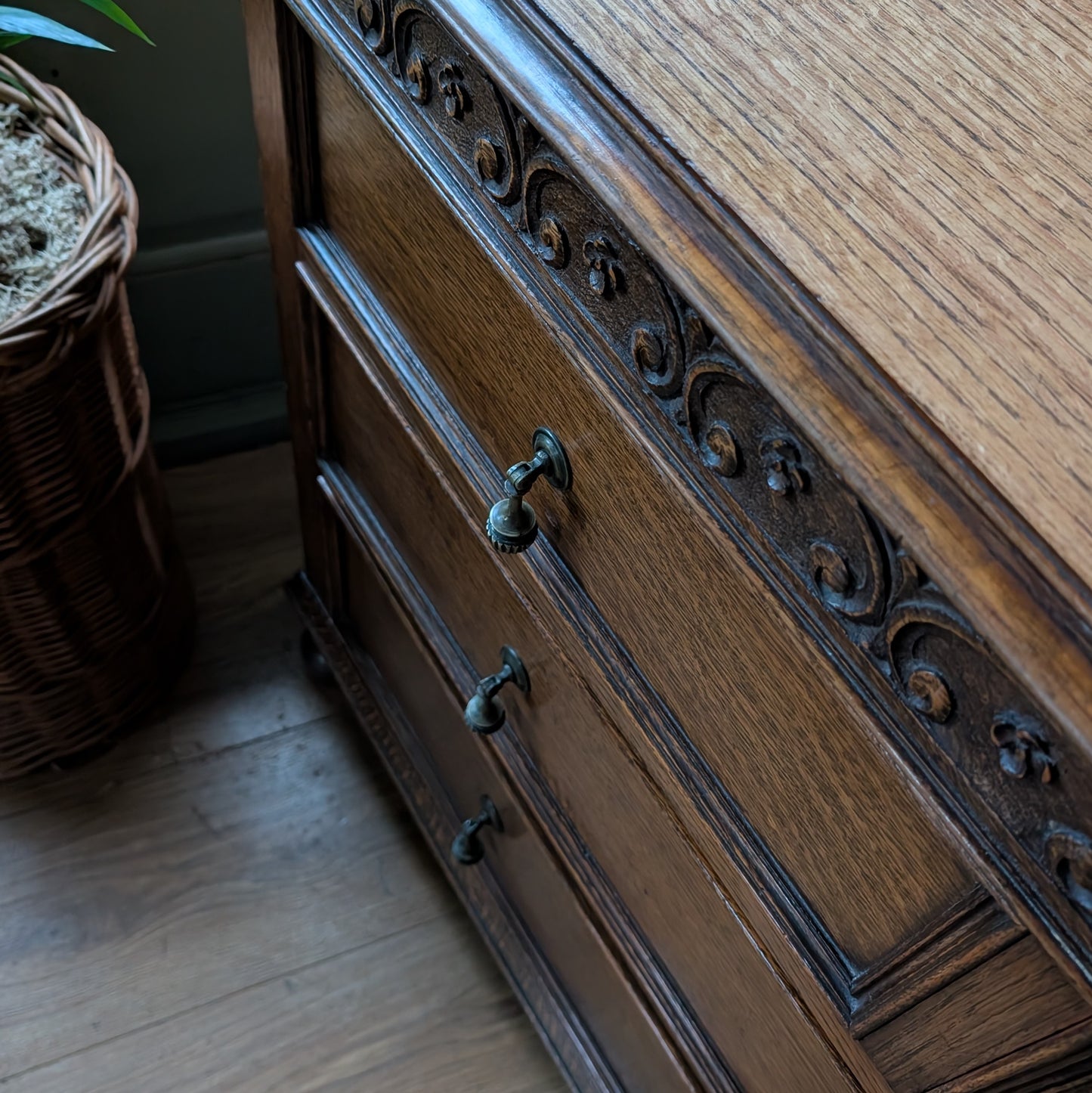 Pair of 1920s Oak Chest of Drawers