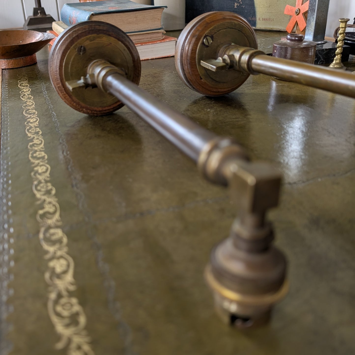 Pair of Antique Brass Wall Lights