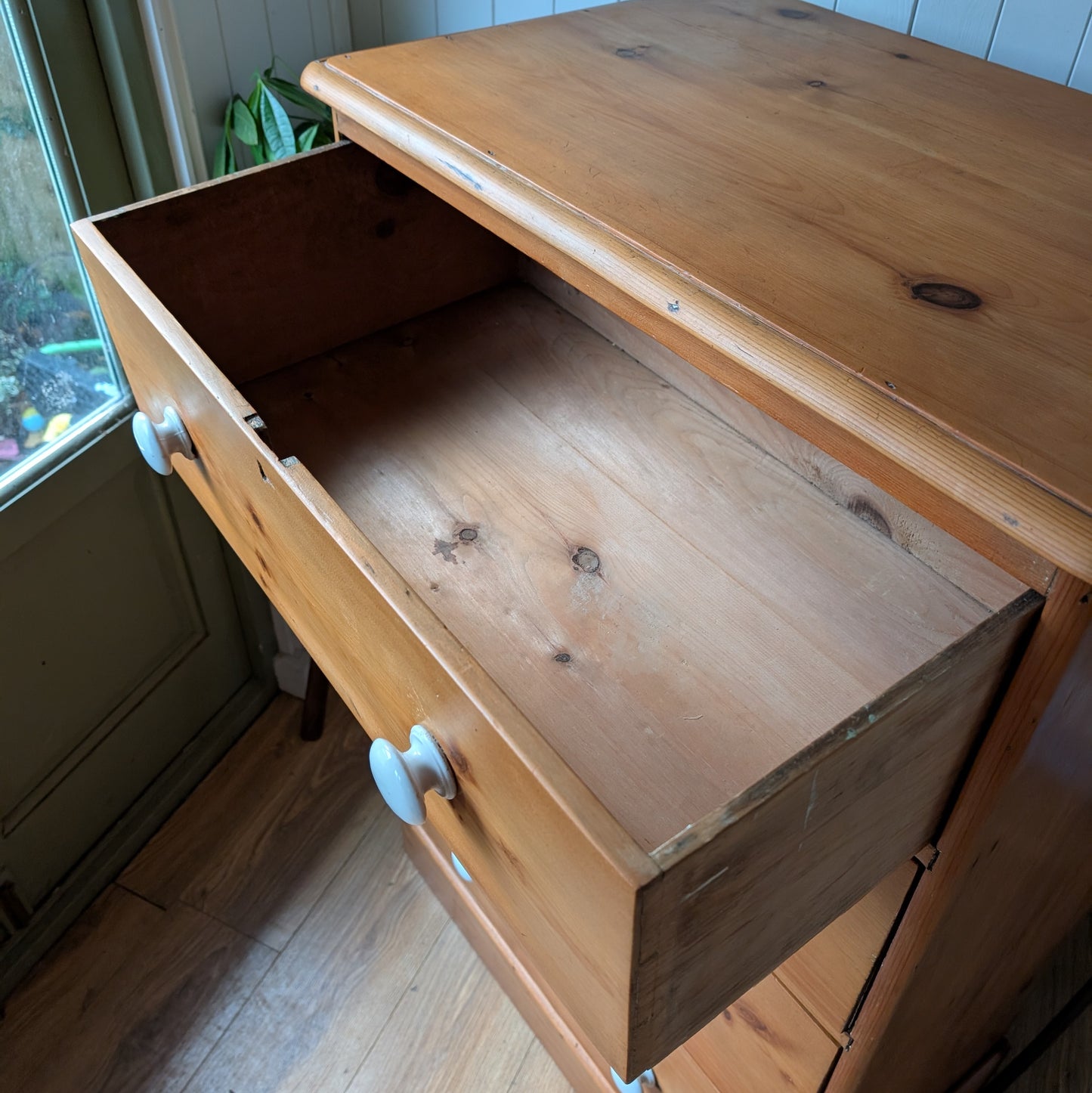 Tall Victorian Pine Chest of Drawers