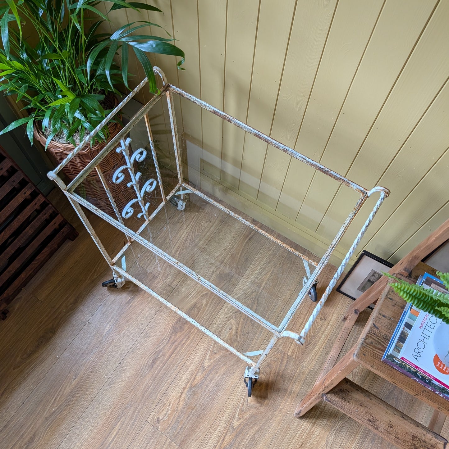 Vintage Wrought Iron Drinks Trolley