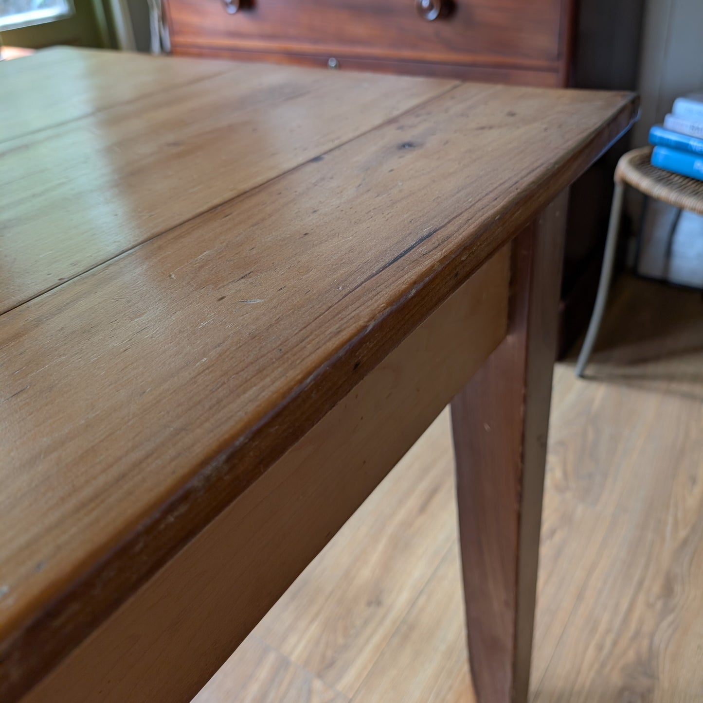Victorian Kitchen Table and Six Chairs
