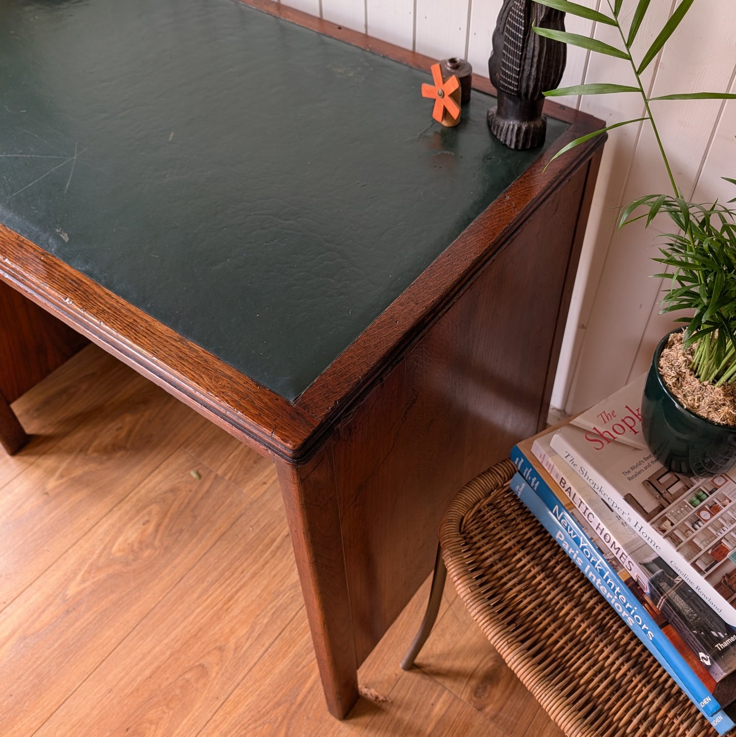 Vintage Art Deco Oak Desk
