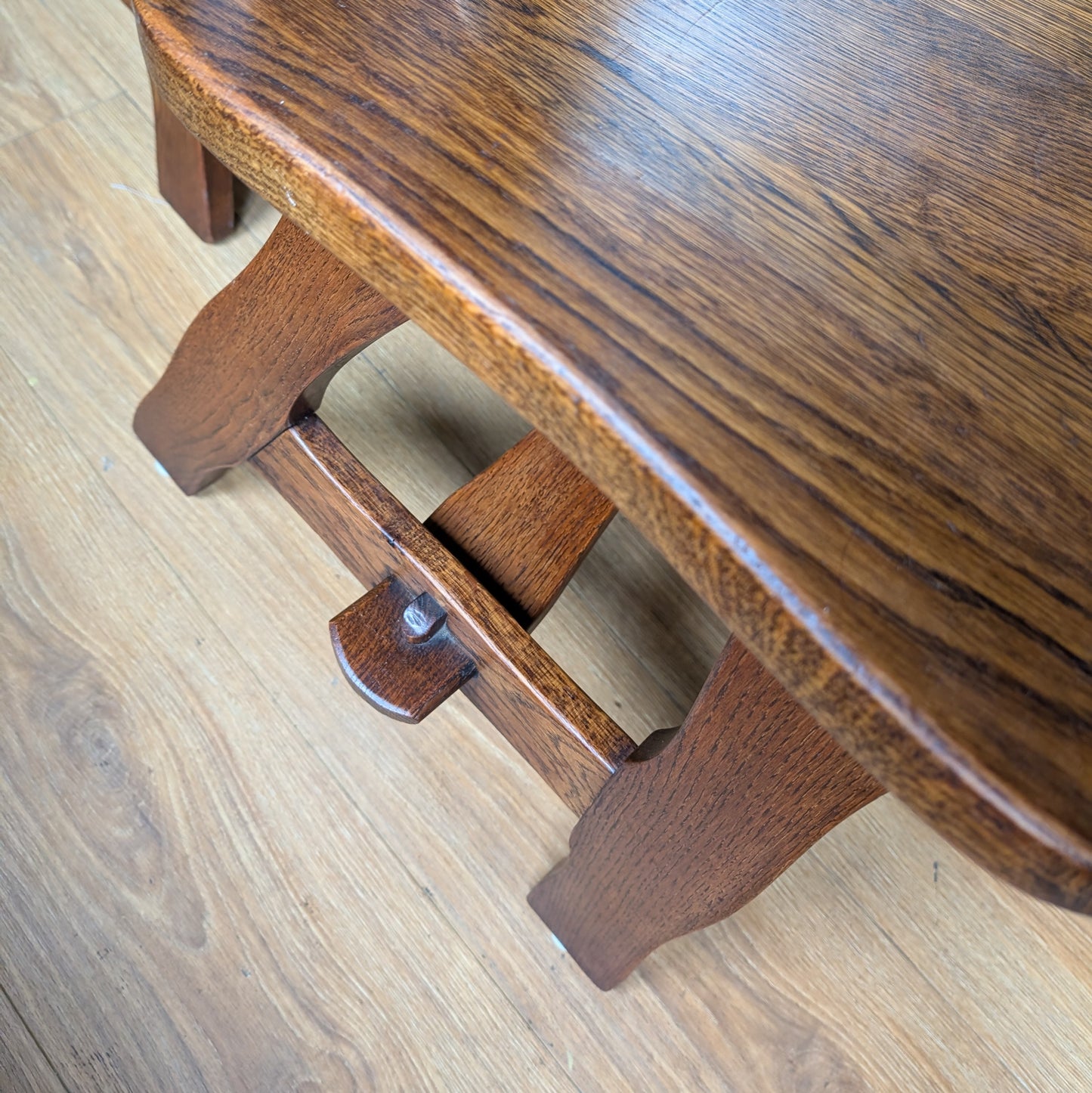 Set of 4 Brutalist Oak Dining Chairs