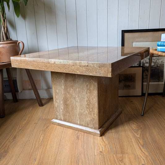 Mid Century Travertine Coffee Table