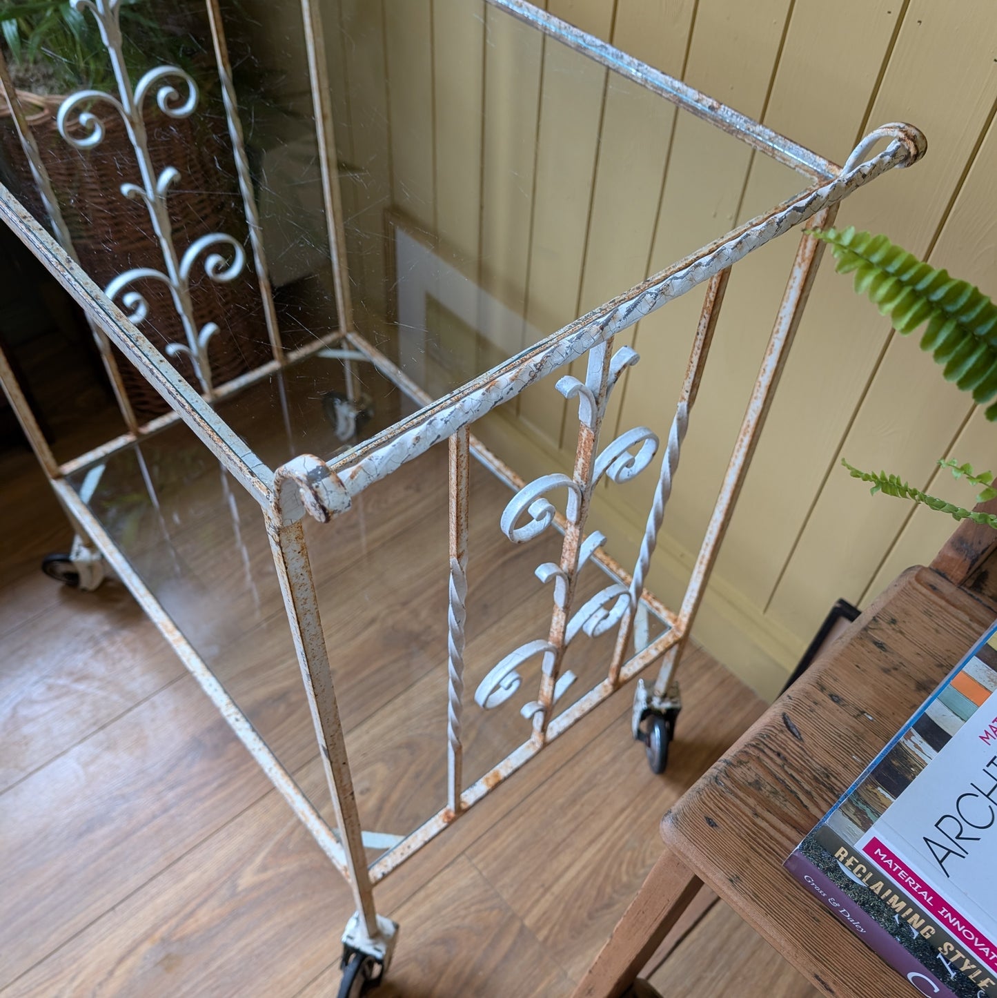 Vintage Wrought Iron Drinks Trolley