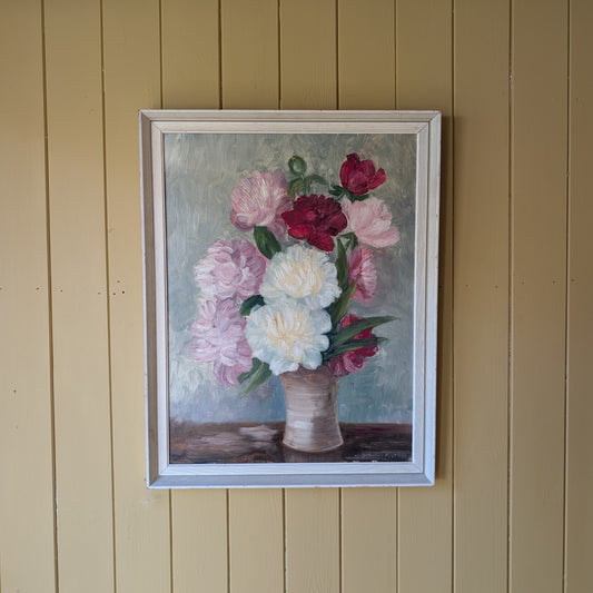 Mid Century Still Life Oil Painting