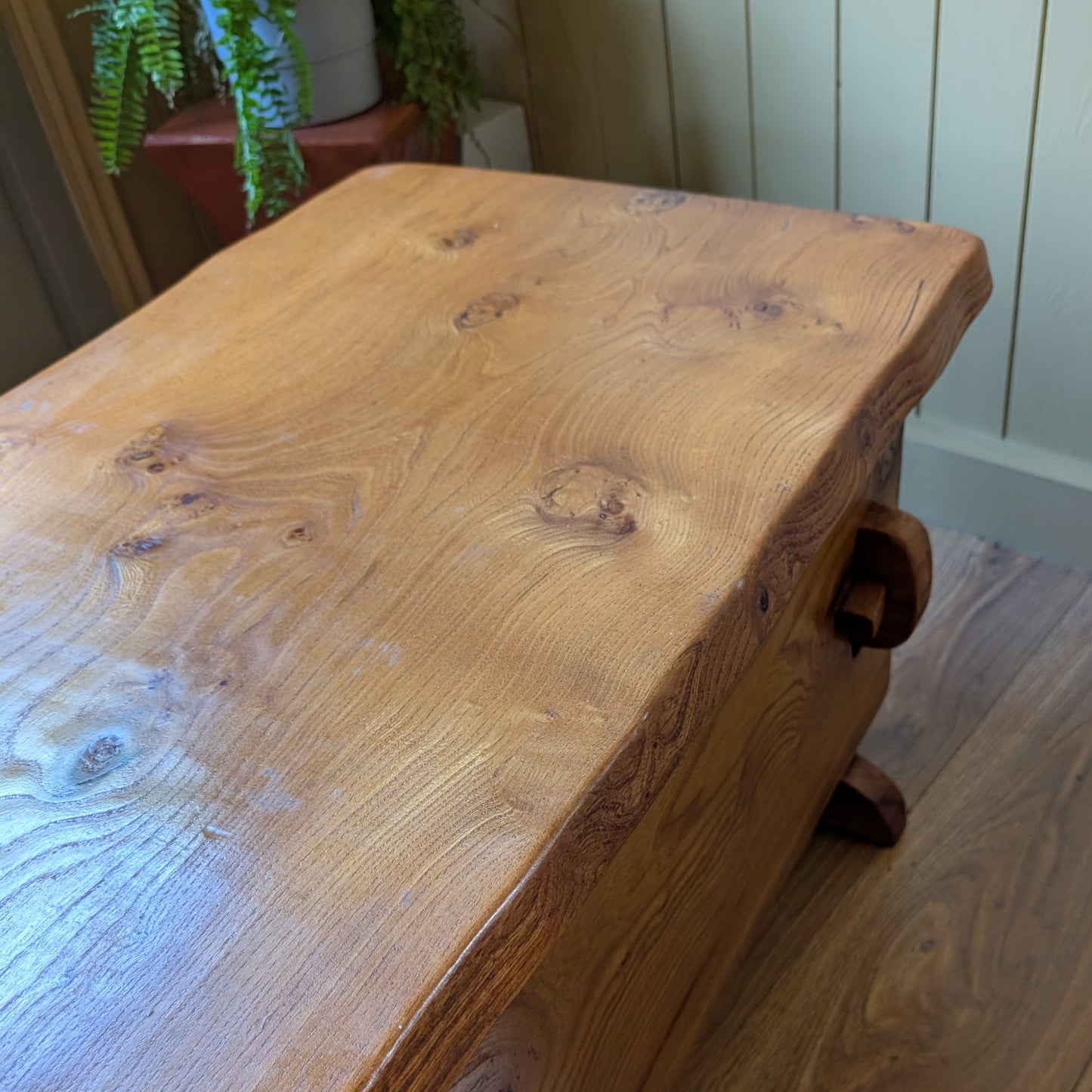 Mid Century Danish Brutalist Oak Chest