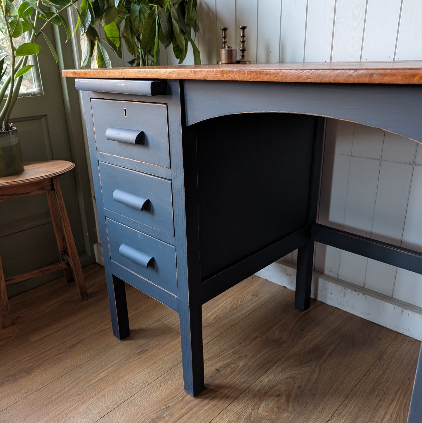 Painted Antique Oak Desk