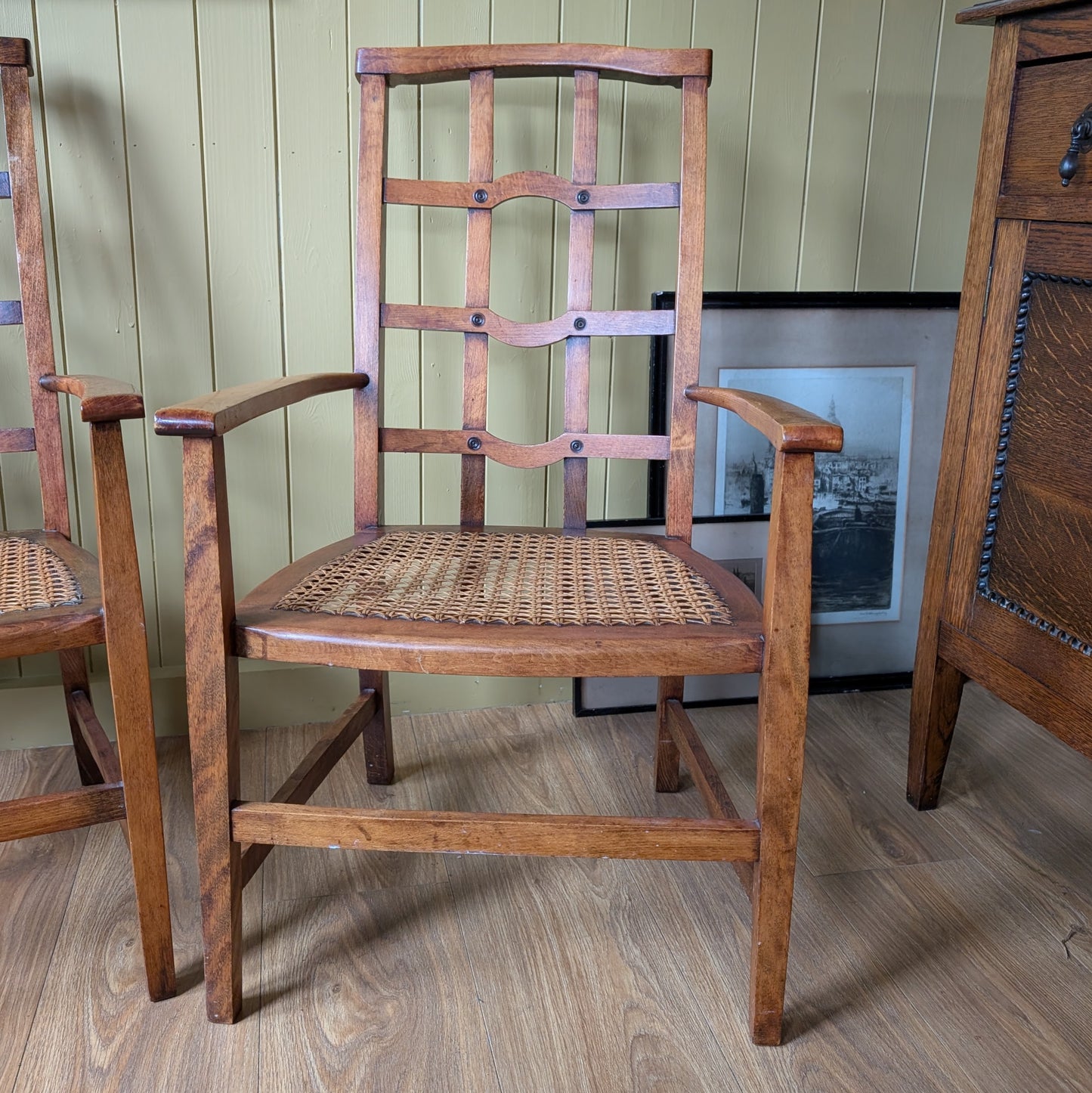 Pair of Arts and Crafts Fireside Chairs
