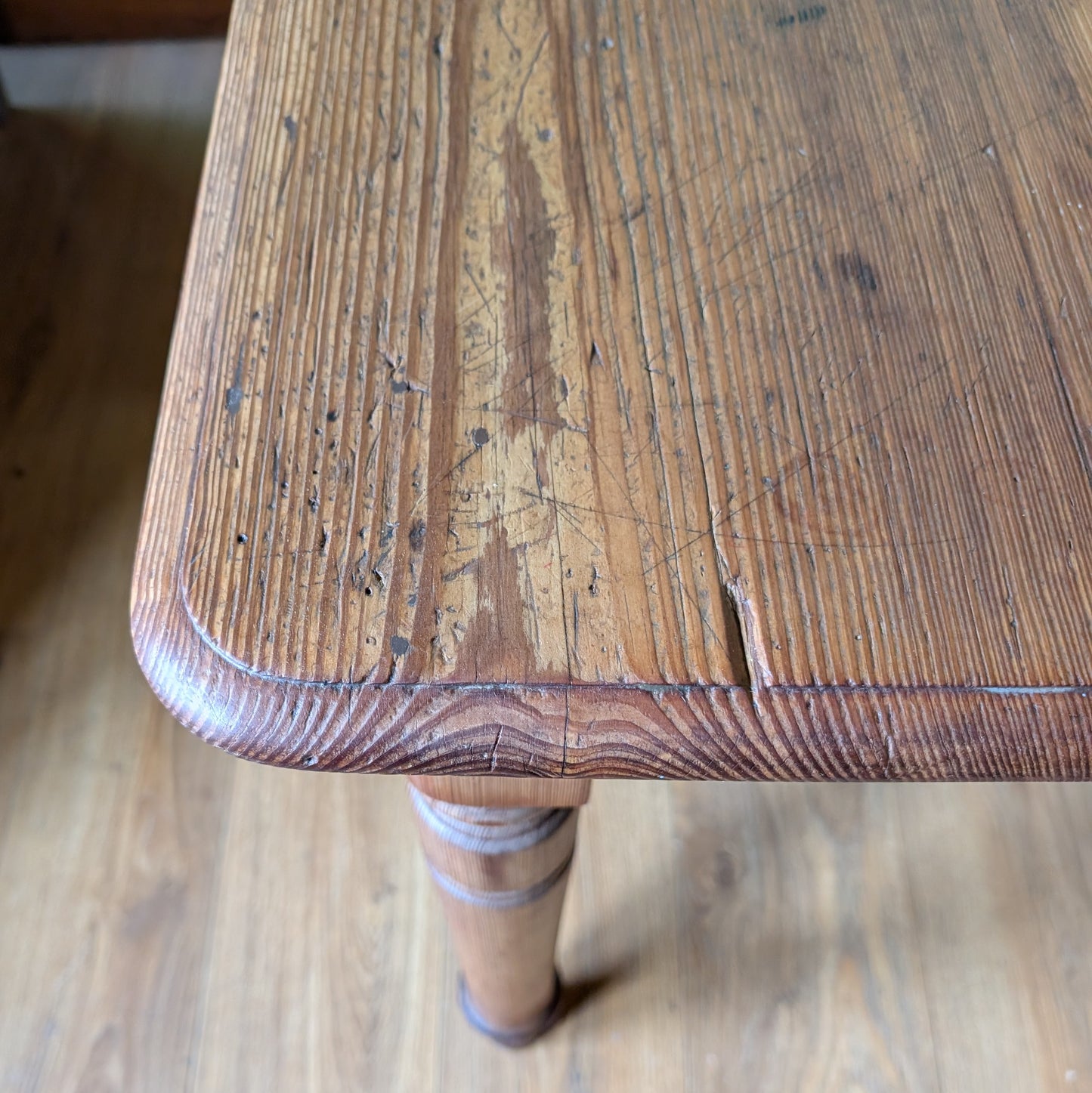 Victorian Pine Farmhouse Kitchen Table